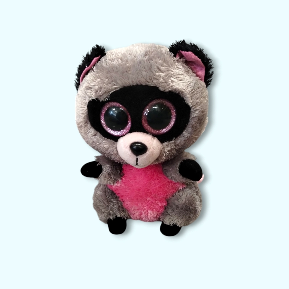 Ty Beanie Boos Rocco the Raccoon 8 Inch Plush with Tag 2014